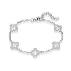 Armband Florentine 5-Blumen 925' Silber Zirkonia