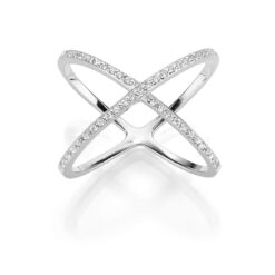 X Ring Xena 925' silber Zirkonia