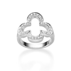 Ring Kleeblatt Flore 925' silber Zirkonia