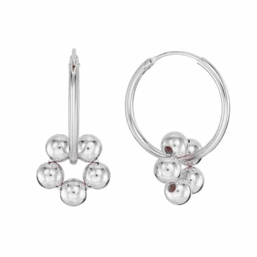 Ohrringe Creolen MINI Fleur Layla 925 Sterling Silber